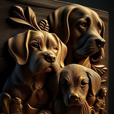 3D model st dogs (STL)